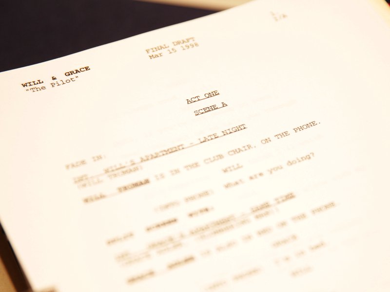 Autori serije "Will i Grace" muzeju su darovali i originalni scenarij pilot-epizode (Foto: Max Kutner/smithsonianmag.com)